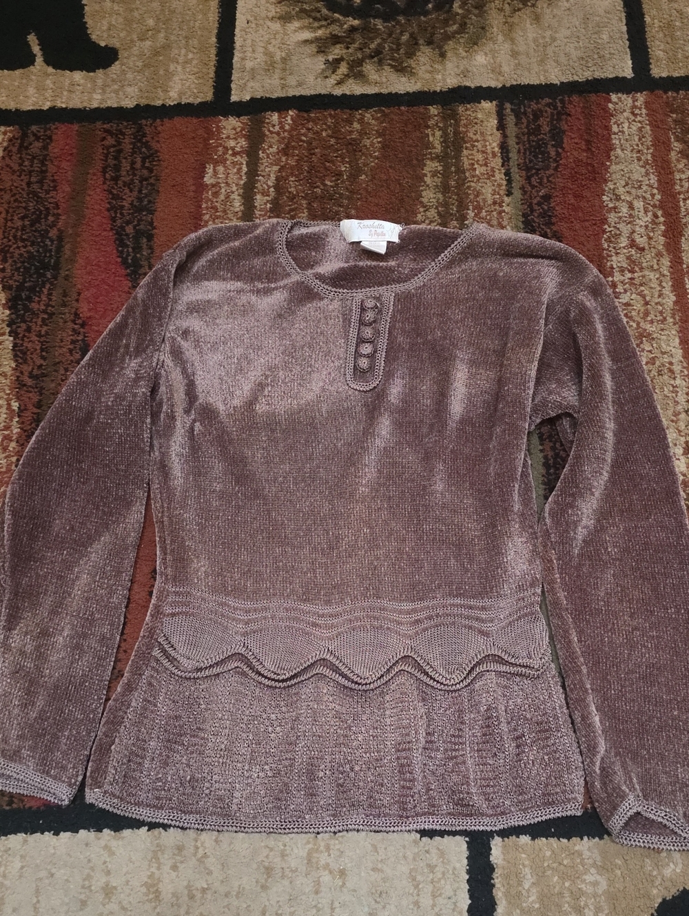 KROSHETTA Cozy Long SWEATER in BEAUTIFUL BROWN- M